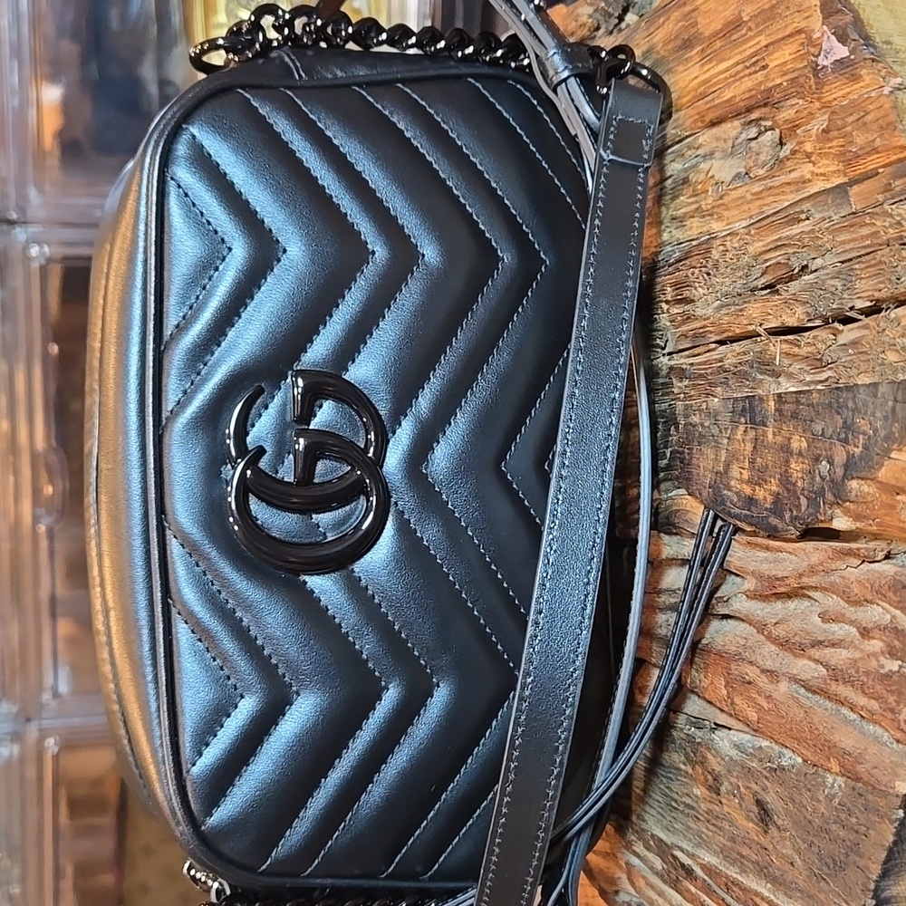 GUCCI GG Marmont Shoulder/Crossbody Black Leather/Hardware - COA included - Picture 16 of 16